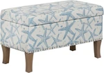 Linon Stephanie Cream And 16"D X 32"W 18"H, Light Blue Starfish. Fixed Price $207.68.