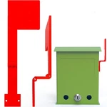 Mcchjoy Folding Vertical Mailbox Flag, Wall Mounted No Tools. Fixed Price $15.99.