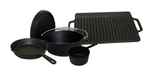New King Kooker 5 Piece Cast Iron Box Set. Fixed Price $177.99.