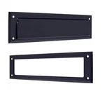 Matte Black Solid Brass Magazine Mail Slot Set. Fixed Price $63.71.