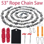 53 Inch Rope Saw, High Reach Tree Limb Hand Chain 68 Sharp Teeth Blade. Fixed Price $24.39.
