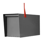 Modern Mailbox For Post Mount Gray Powder Coated Steel Waterproof Letter. Fixed Price $149.48.