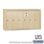 Salsbury Vertical Mailbox - 6 Doors Sandstone Surface Mounted Usps Access. Fixed Price $867.00.