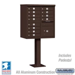 Salsbury Cluster Box Unit 12 Doors& Parcel Locker Usps Access Type Ii - Bronze. Fixed Price $3205.63.
