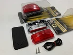 (2) Pilot NV5027R Side Marker Lights, Red Surface Mount 7/8" X 2-1/2" 1-1/4". Fixed Price $13.45.