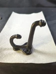 Solid Cast Iron Shiny Black Coat - Double Hooks Wall Mount Unique Rare. Fixed Price $10.00.
