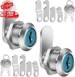 2 Pcs Mailbox Locks, 16 Mm, Comes With 4 Different Plates, Sec. Fixed Price $12.11.