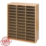 Safco Literature Organizer 36 Compartments Mailbox Wood Paper Sorter Medium Oak. Fixed Price $199.99.