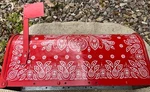 Vintage Early 1970'S Rural Galvanized Mailbox Red Patchwork Superior Sheet Metal. Fixed Price $44.99.