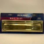 Schlage SC620B3 11X2 Postal Mail Slot Bright Brass Finish 044074678642. Fixed Price $20.00.