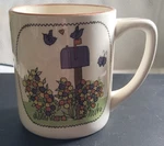 Coffee Mug Mailbox Birds Flowers Butterfly Made In Japan Cute Kitchen Postal. Fixed Price $9.99.