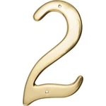 Hillman 4-IN. Nail-on Brass House Number 2. Fixed Price $7.95.