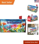Summer Spring Flowers Mailbox Cover Magnetic Welcome Tulip Butterflies Mailbo.... Fixed Price $21.35.
