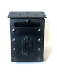 Vintage American Arts And Craftsman Vertical Black Wall Mount Mailbox. Fixed Price $49.99.