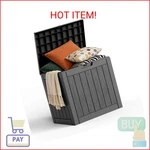 Maiuscoli 30 Gallon Outdoor Deck Box, Lockable Waterproof Storage Boxes. Fixed Price $33.87.