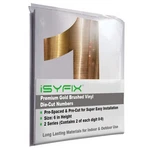 Isyfix Gold Brushed Vinyl Numbers Stickers 6 Inch Self Adhesive 2 Sets Premium. Fixed Price $60.72.