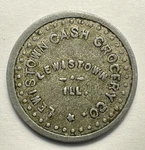 Rare Lewistown, Cash Grocery Co. Fulton County Illinois 1C Scrip Trade Token. Fixed Price $29.99.