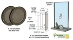 C.r. Laurence 405DU Crl Duranodic Bronze 4" Metal Cover Speak-thru. Fixed Price $300.00.