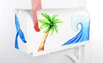 Mailbox Magnet Partial Cover Ocean Wave With Palm Tree Or Whale Tail. Fixed Price $10.95.