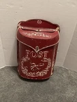 Rustic Red Metal Post Mailbox Wall Mount Letter Holder Farmhouse Decor. Fixed Price $26.99.