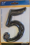 Hillman 5.5" Plastic Number #5 Black 844045. Fixed Price $7.49.