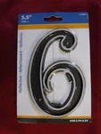 Brand New Sealed! Hillman 5.5" Number #6 - Reflective Plastic 845898 Free Ship. Fixed Price $8.00.