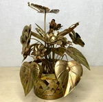 Metal Music Box Flower Pot Brutalist Copper Tone Butterfly You Light Up My Life. Fixed Price $24.00.