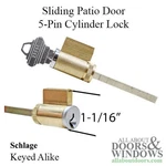 5 Pin Lock Cylinder Schlage American Fits Sliding Door Keyed Alike. Fixed Price $10.87.