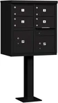 Salsbury Cluster Box Unit With 4 DOORS&2 Parcel Lockers-black Usps Type V. Fixed Price $3205.63.