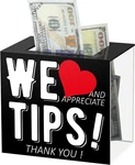 Tip Jar Acrylic Box For Bartender Bars 6 4 5 Inch Collection. Fixed Price $28.26.