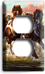 Wild American Horses Run In River Water Light Switch Plate Outlet Wall Art Decor. Fixed Price $17.99.