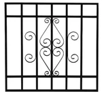 Gatehouse Magnum 24"X Security Window Bar Guard Steel Black Classic Scroll. Fixed Price $47.99.
