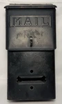 Antique Pn Co Mailbox Original Black Metal Embossed Porch Made Fulton Ill. Fixed Price $32.00.