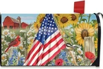 America The Beautiful Summer Magnetic Mailbox Cover Flag Patriotic Floral 00387. Fixed Price $19.99.