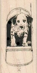 Dalmatian Dog Mailbox 3/4 1/4" Rubber Stamp, Post Card Media. Fixed Price $11.25.