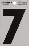 Hillman 3-IN. Adhesive Black & Silver House Number 7. Fixed Price $7.00.