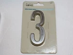 Perfect Home 848917 Inch Brushed Nickel Address Plaque House Number # 3 Nos. Fixed Price $10.19.