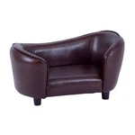 Small Pet Sofa Synthetic Leather 18" X 12" Seat Chocolate Brown. Fixed Price $41.36.