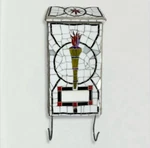 Vintage P.n. Co. Fulton, Metal Wall Mount Torch Mail Box No Key Tile Opens. Fixed Price $39.99.