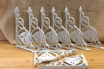8 Cast Iron White Sail Boat Nautical Brackets Garden Braces Shelf Corbels Beach. Fixed Price $48.99.