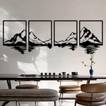 4 Pcs Metal Wall Art Large Mountains Decor Forest Deco.... Fixed Price $34.55.