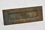 Reclaimed Antique Brass & Steel Letter Box Door Plate Vintage Mail Slot. Fixed Price $40.30.