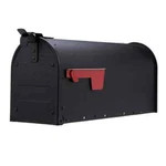 Post Mount Mailbox Admiral Textured Black Medium Aluminum Corrosion Resistant. Fixed Price $60.94.