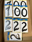Lot Of 10 Hillman House Number 0-2-7 Aluminum Finished Black 4" 841616-20-30. Fixed Price $14.00.