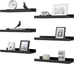 6 Pack Floating Wall Shelves,wood Mounted Storage Organizer For Decoration. Fixed Price $22.99.