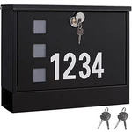 Land Voi Locking Mailbox Wall Mounted, Metal Postbox With Three Matte BLACK-11. Fixed Price $56.95.