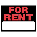 Hillman 840026 Polystyrene Black English For Rent Sign 15 In. (pack Of 6). Fixed Price $19.91.