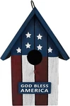 Bird House Flag July 4TH Garden Decorative Wooden Hanging Small. Fixed Price $24.99.