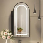 Bathroom Medicine Cabinet With Shaver Socket Wall Mounted Mirror 3 Led Lights. Fixed Price $78.99.
