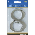 Hillman Distinctions 4 In. Silver Brushed Nickel Screw-on Number 8 1 Pc (3-PACK). Fixed Price $14.67.